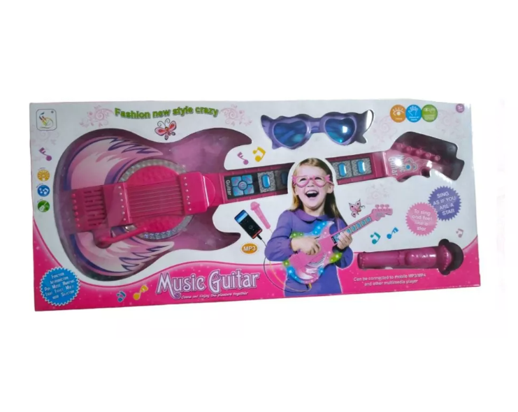 Guitarra Musical Infantil + Micrófono Ju